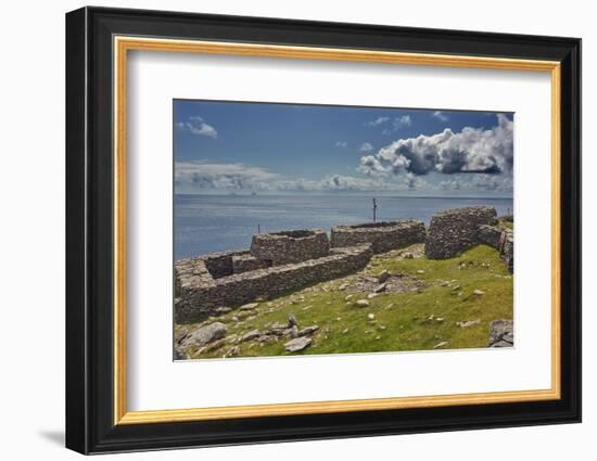 The Fahan group of beehive huts, on the southwest coast of the Dingle Peninsula, near Slea Head, Co-Nigel Hicks-Framed Photographic Print