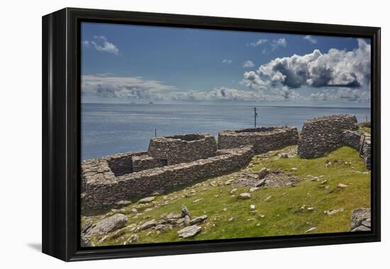 The Fahan group of beehive huts, on the southwest coast of the Dingle Peninsula, near Slea Head, Co-Nigel Hicks-Framed Premier Image Canvas