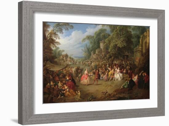 The Fair at Bezons-Jean-Baptiste Pater-Framed Art Print