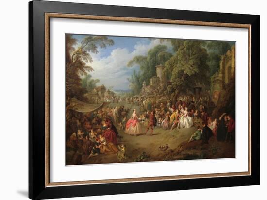 The Fair at Bezons-Jean-Baptiste Pater-Framed Art Print