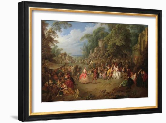 The Fair at Bezons-Jean-Baptiste Pater-Framed Art Print