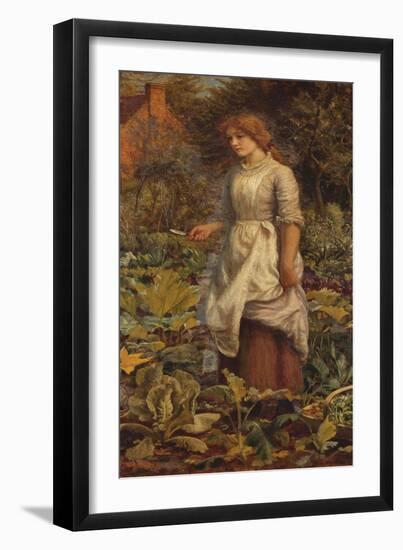 The Fair Gardener, 19th Century-Arthur Hughes-Framed Giclee Print