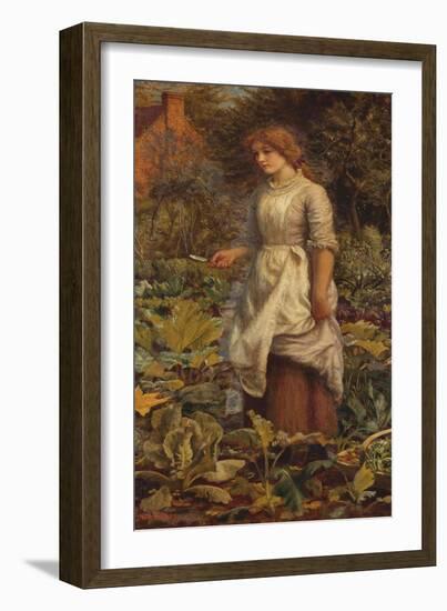 The Fair Gardener, 19th Century-Arthur Hughes-Framed Giclee Print