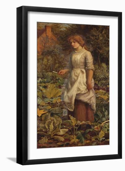 The Fair Gardener, 19th Century-Arthur Hughes-Framed Giclee Print