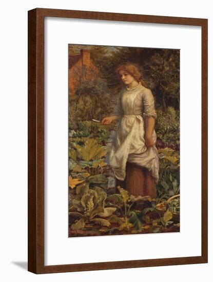 The Fair Gardener, 19th Century-Arthur Hughes-Framed Giclee Print