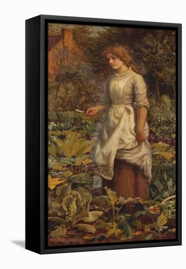 The Fair Gardener, 19th Century-Arthur Hughes-Framed Premier Image Canvas