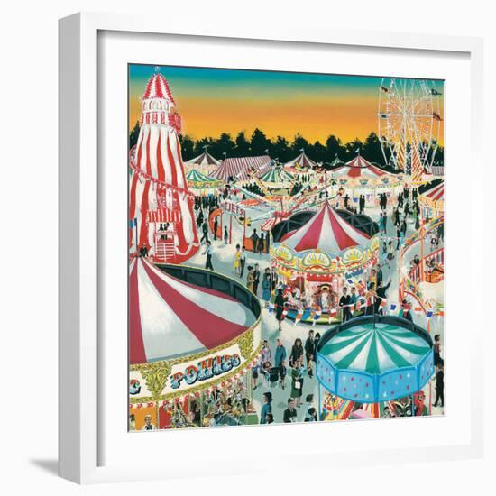 The Fair (Gouache on Paper)-Clive Uptton-Framed Giclee Print