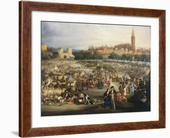 The Fair of Seville, the Cathedral and Giralda in Background-Andrea Appiani-Framed Giclee Print