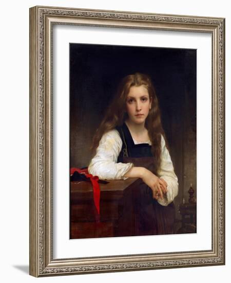 The Fair Spinner-William Adolphe Bouguereau-Framed Giclee Print