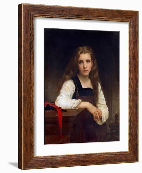 The Fair Spinner-William Adolphe Bouguereau-Framed Giclee Print