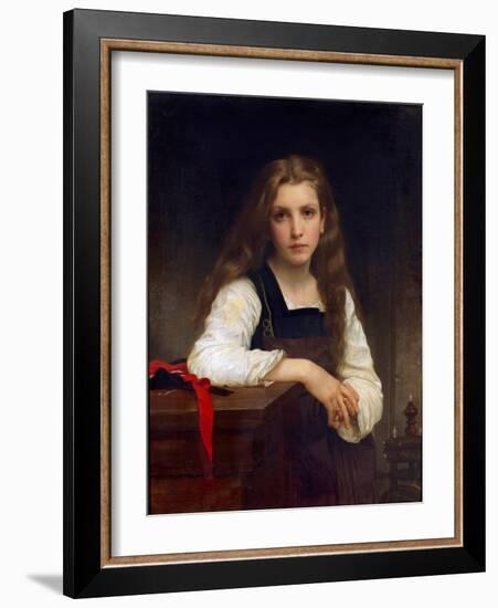 The Fair Spinner-William Adolphe Bouguereau-Framed Giclee Print