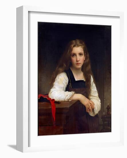 The Fair Spinner-William Adolphe Bouguereau-Framed Giclee Print