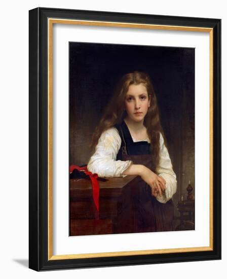 The Fair Spinner-William Adolphe Bouguereau-Framed Giclee Print