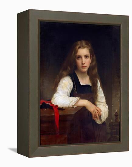 The Fair Spinner-William Adolphe Bouguereau-Framed Premier Image Canvas