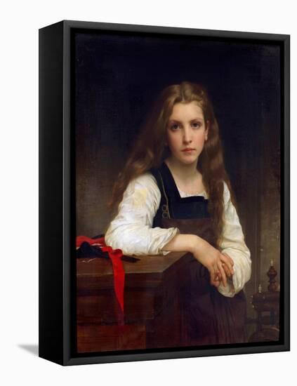 The Fair Spinner-William Adolphe Bouguereau-Framed Premier Image Canvas