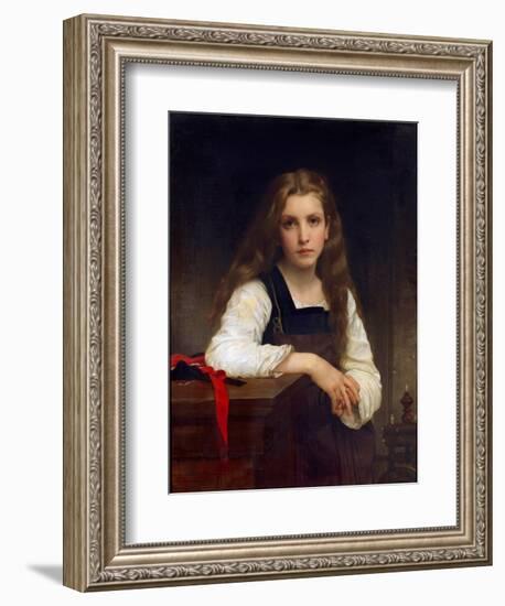 The Fair Spinner-William Adolphe Bouguereau-Framed Giclee Print