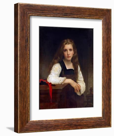 The Fair Spinner-William Adolphe Bouguereau-Framed Giclee Print