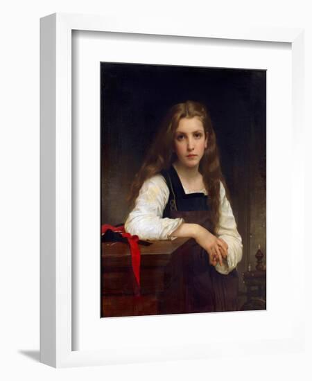 The Fair Spinner-William Adolphe Bouguereau-Framed Giclee Print