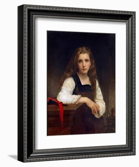 The Fair Spinner-William Adolphe Bouguereau-Framed Giclee Print