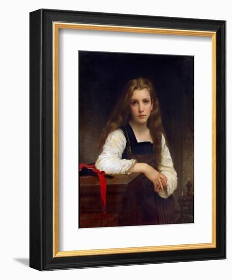 The Fair Spinner-William Adolphe Bouguereau-Framed Giclee Print