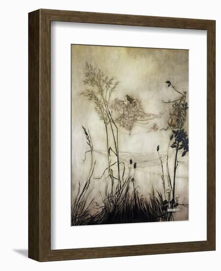 The Fairies are Exquisite Dancers, Illustration in 'Peter Pan in Kensington Gardens' by J.M Barrie-Arthur Rackham-Framed Giclee Print