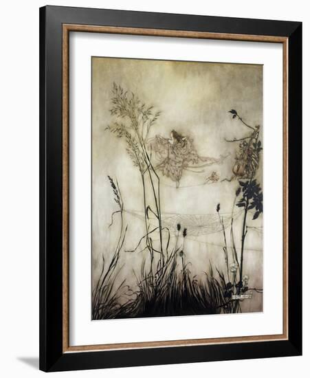 The Fairies are Exquisite Dancers, Illustration in 'Peter Pan in Kensington Gardens' by J.M Barrie-Arthur Rackham-Framed Giclee Print
