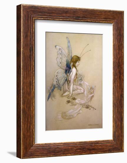 The Fairies Came Flying in at the Window and Brought Her Such a Pretty Pair of Wings-Warwick Goble-Framed Photographic Print