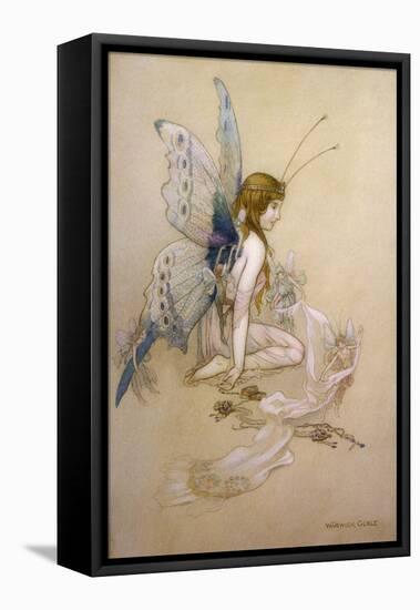 The Fairies Came Flying in at the Window and Brought Her Such a Pretty Pair of Wings-Warwick Goble-Framed Premier Image Canvas