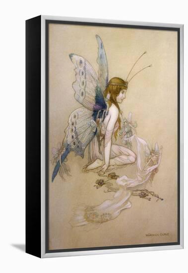 The Fairies Came Flying in at the Window and Brought Her Such a Pretty Pair of Wings-Warwick Goble-Framed Premier Image Canvas