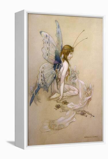 The Fairies Came Flying in at the Window and Brought Her Such a Pretty Pair of Wings-Warwick Goble-Framed Premier Image Canvas