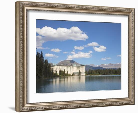 The Fairmont Chateau Lake Louise Hotel, Lake Louise, Banff National Park, UNESCO World Heritage Sit-Martin Child-Framed Photographic Print