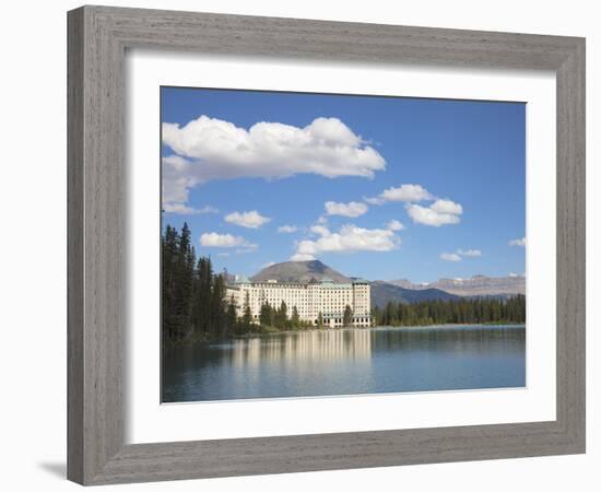 The Fairmont Chateau Lake Louise Hotel, Lake Louise, Banff National Park, UNESCO World Heritage Sit-Martin Child-Framed Photographic Print