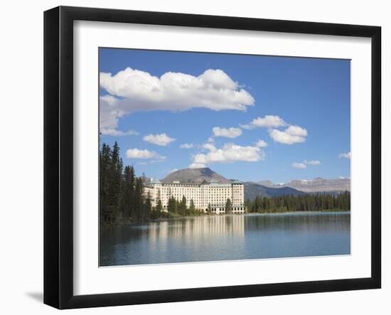 The Fairmont Chateau Lake Louise Hotel, Lake Louise, Banff National Park, UNESCO World Heritage Sit-Martin Child-Framed Photographic Print