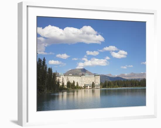 The Fairmont Chateau Lake Louise Hotel, Lake Louise, Banff National Park, UNESCO World Heritage Sit-Martin Child-Framed Photographic Print