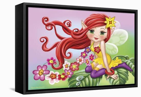 The Fairy on a Sheet-Olga And Alexey Drozdov-Framed Premier Image Canvas