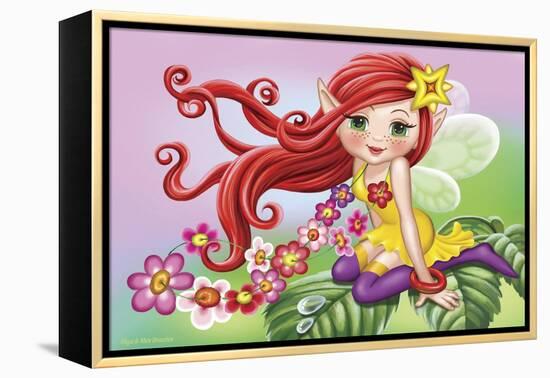 The Fairy on a Sheet-Olga And Alexey Drozdov-Framed Premier Image Canvas