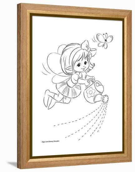 The Fairy with a watering can-Olga And Alexey Drozdov-Framed Premier Image Canvas