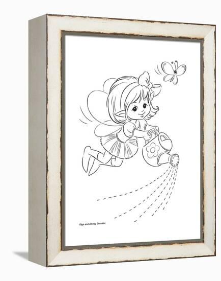 The Fairy with a watering can-Olga And Alexey Drozdov-Framed Premier Image Canvas