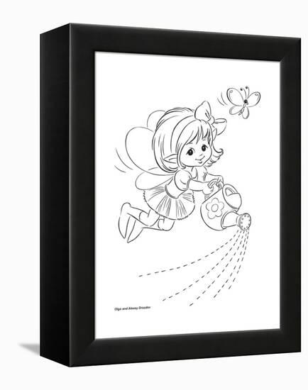 The Fairy with a watering can-Olga And Alexey Drozdov-Framed Premier Image Canvas