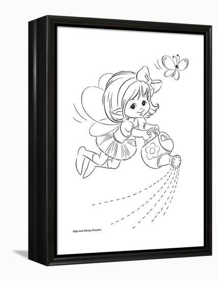 The Fairy with a watering can-Olga And Alexey Drozdov-Framed Premier Image Canvas