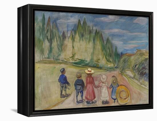 The Fairytale Forest, 1901-2 (Oil on Canvas)-Edvard Munch-Framed Premier Image Canvas