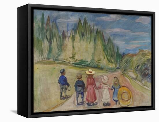 The Fairytale Forest, 1901-2 (Oil on Canvas)-Edvard Munch-Framed Premier Image Canvas