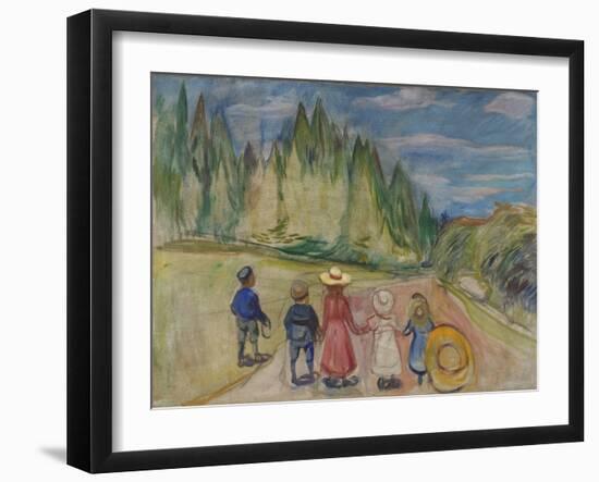 The Fairytale Forest, 1901-2 (Oil on Canvas)-Edvard Munch-Framed Giclee Print