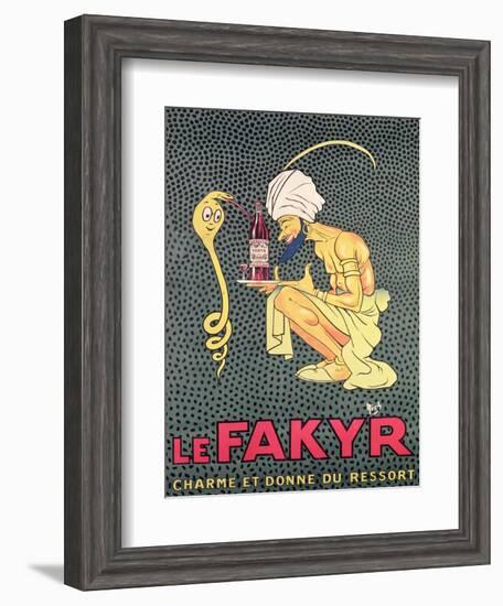 The Fakyr: Charmer and Giver of Spirit, Advertisement for 'Fakyr' Aperitif-Michel, called Mich Liebeaux-Framed Giclee Print