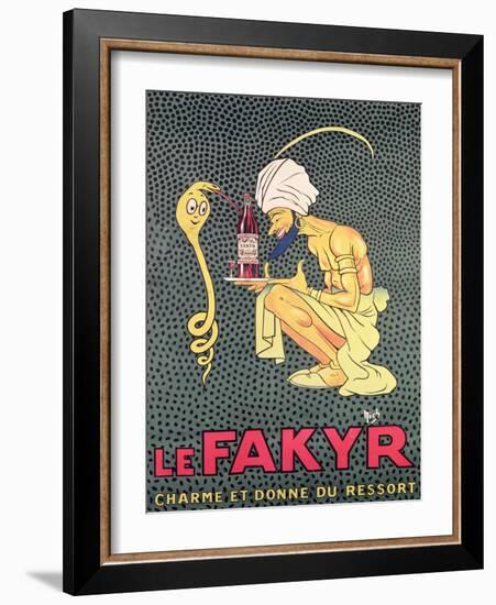 The Fakyr: Charmer and Giver of Spirit, Advertisement for 'Fakyr' Aperitif-Michel, called Mich Liebeaux-Framed Giclee Print