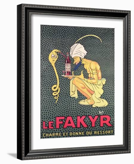 The Fakyr: Charmer and Giver of Spirit, Advertisement for 'Fakyr' Aperitif-Michel, called Mich Liebeaux-Framed Giclee Print