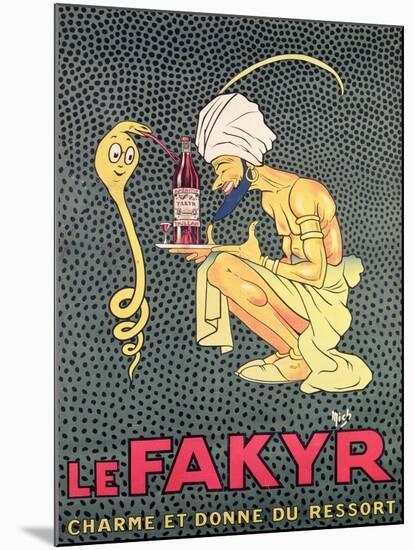 The Fakyr: Charmer and Giver of Spirit, Advertisement for 'Fakyr' Aperitif-Michel, called Mich Liebeaux-Mounted Giclee Print