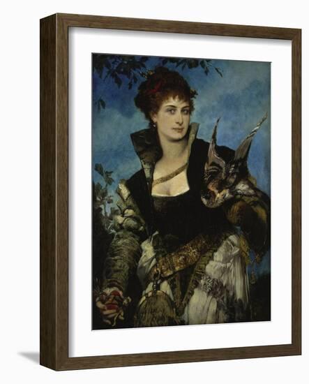 The Falconer, about 1880-Hans Makart-Framed Giclee Print