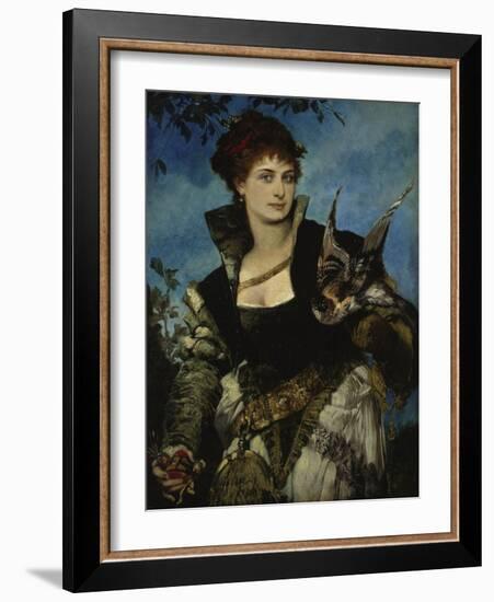 The Falconer, about 1880-Hans Makart-Framed Giclee Print