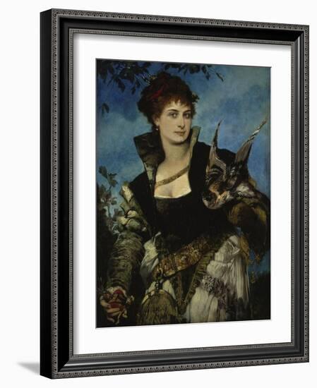 The Falconer, about 1880-Hans Makart-Framed Giclee Print